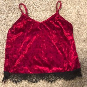 Red Velvet Crop Top